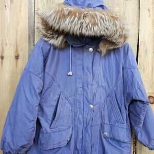 Y2K Snow Parka w Fox Fur Hood New Generation Outdoor Large